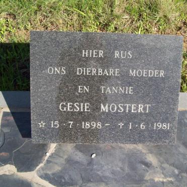 MOSTERT Gesie 1898-1981