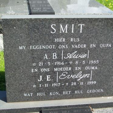 SMIT A.B. 1914-1985 &amp; J.E. 1917-1999