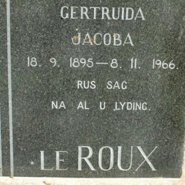 ROUX Gertruida Jacoba, le 1895-1966