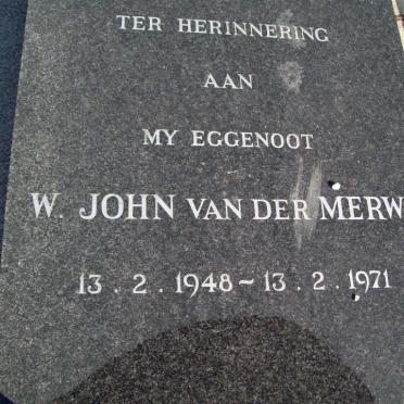 MERWE W. John, van der 1948-1971