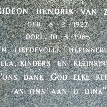 ZYL Gideon Hendrik, van 1927-1985