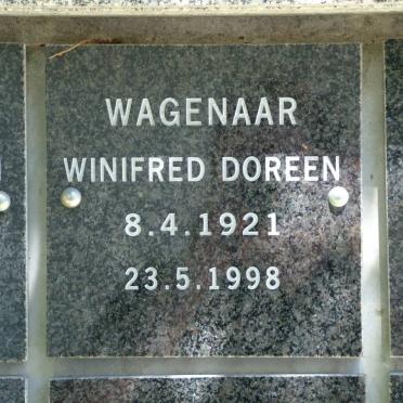 WAGENAAR Winifred Doreen 1921-1998