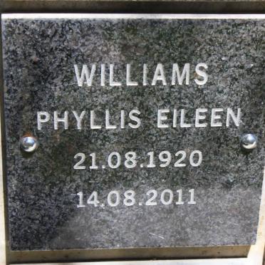 WILLIAMS Phyllis Eileen 1920-2011
