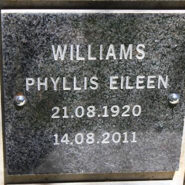 WILLIAMS Phyllis Eileen 1920-2011