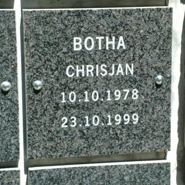 BOTHA Chrisjan 1978-1999