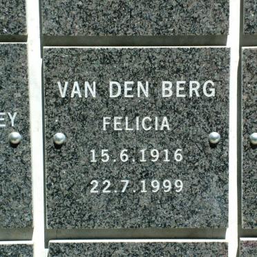 BERG Felicia, van den 1916-1999