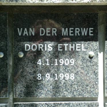 MERWE Doris Ethel, van der 1909-1998