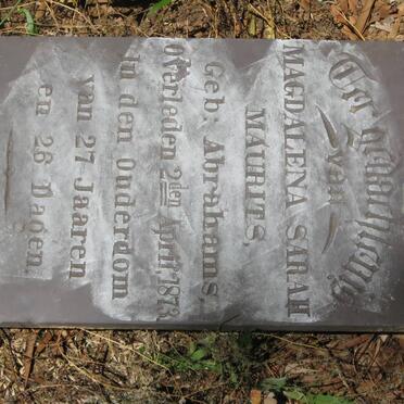 MAURITS Magdalena Sarah nee ABRAHAMS -1873