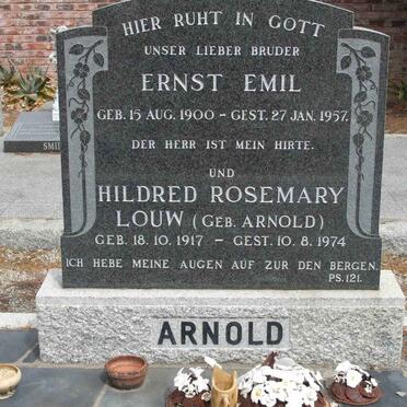 ARNOLD Ernst Emil 1900-1957 :: LOUW Hildred Rosemary nee ARNOLD 1917-1974