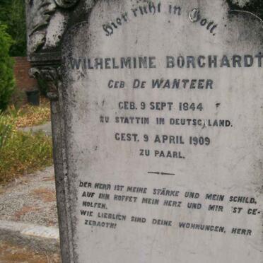 BORCHARDT Wilhelmine nee DE WANTEER 1844-1909