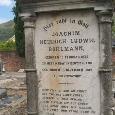 BOHLMANN Joachim Heinrich Ludwig 1835-1909