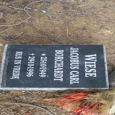 WIESE Jacobus Carl Borchardt 1949-1996