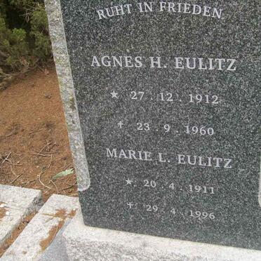 EULITZ Agnes H. 1912-1960 :: EULITZ Marie L. 1911-1996