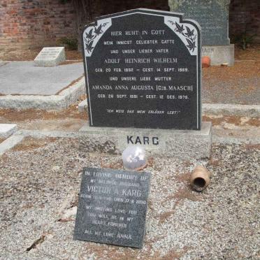 KARG Adolf Heinrich Wilhelm 1892-1969 &amp; Amanda Anna Augusta MAASCH 1891-1975 :: KARG Victor A. 1916-1998 
