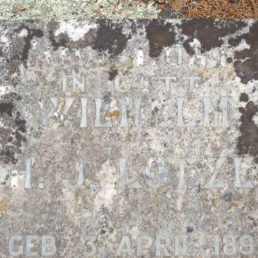 LOTZE Wilhelm H.J. 1892-1916 