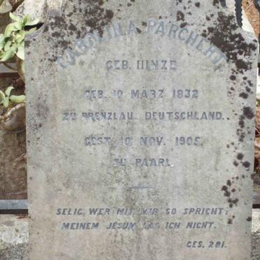 PARCHERT Carolina nee HINZE 1832-1905