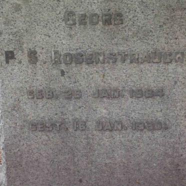 ROSENSTRAUCH Georg P.S. 1884-1980