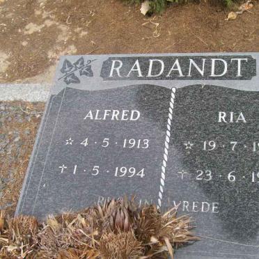 RADANDT Alfred 1913-1994 &amp; Ria 1912-1988