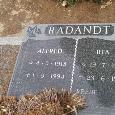 RADANDT Alfred 1913-1994 &amp; Ria 1912-1988