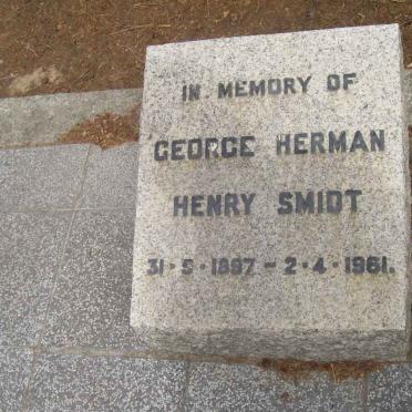 SMIDT George Herman Henry 1897-1961