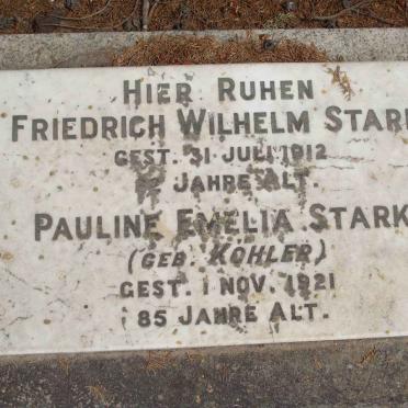 STARK Friedrich Wilhelm -1912 &amp; Pauline Emelia KOHLER -1921