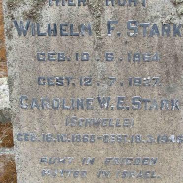 STARK Wilhelm F. 1864-1937 &amp; Caroline W.E. SCHWELLE 1868-1946