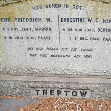 TREPTOW C.Friedrich W. 1843-1902 &amp; Ernestine W.C. WERTH 1859-1945