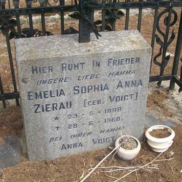 ZIERAU Emelia Sophia Anna nee VOIGT 1898-1960