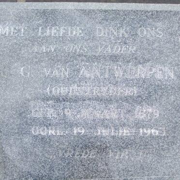 ANTWERPEN G., van 1879-1963