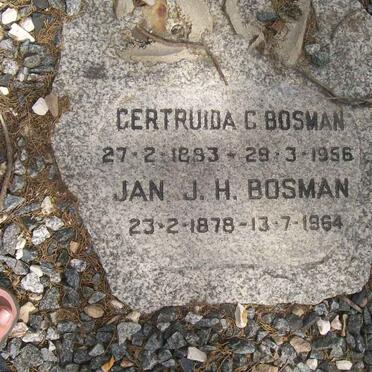 BOSMAN Jan J.H. 1878-1964 &amp; Gertruida C. 1883-1956