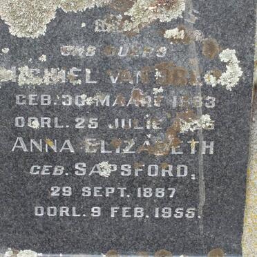 BREDA Michiel, van 1863-1925 &amp; Anna Elizabeth SAPSFORD 1867-1955