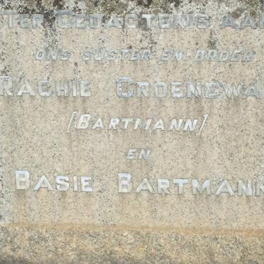 BARTMANN Basie ?-? :: GROENEWALD Rachie nee BARTMANN ?-?