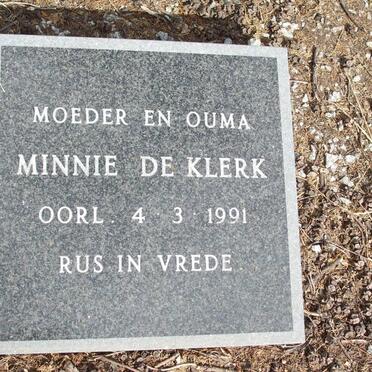 KLERK Minnie, de -1991