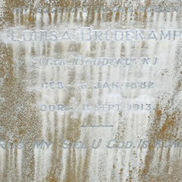 BREDEKAMP Louisa nee BOUDENDYK 1882-1913