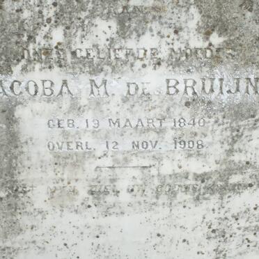 BRUIJN Jacoba M., de 1840-1908
