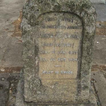 BRINK Anna G. nee DU TOIT 1877-1934