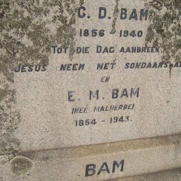 BAM C.D. 1856-1940 &amp; E.M. MALHERBE 1854-1943