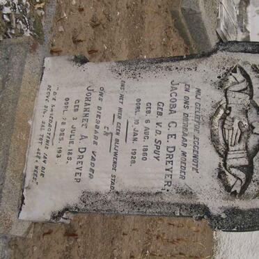 DREYER Johannes A. 185?-193? &amp; Jacoba C.E. V.D. SPUY 1860-1928