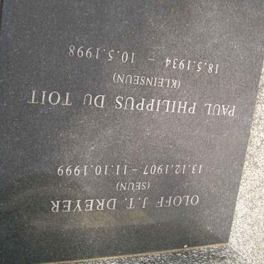 DREYER Oloff J.T. 1907-1999 :: DU TOIT Paul Philippus 1934-1998