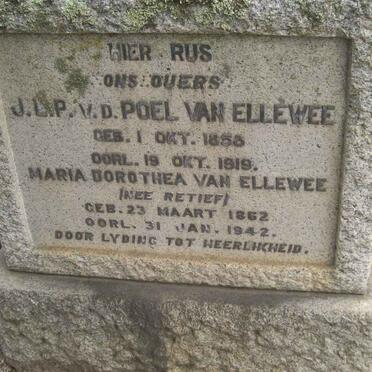 ELLEWEE J.L.P. v.d. Poel, van 1853-1919 &amp; Maria Dorothea RETIEF 1862-1942