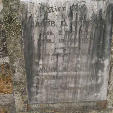 GOOSEN Jacob D. 1866-19?9 &amp; Anna D. 1869-1942