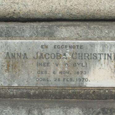 IMMELMAN Anna Jacoba Christina nee v.d. BYL 1873-1970