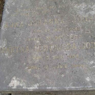 JOUBERT Anna Johanna ??-?? :: JOUBERT Martha Gertruida 1856-1944