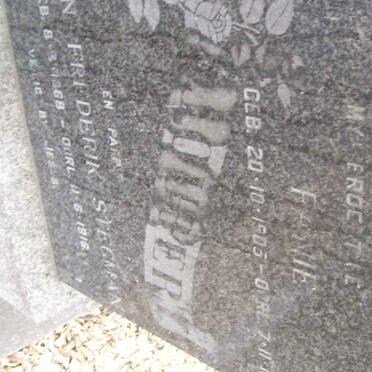 JOUBERT Johan Frederik Stegman 1868-1916 :: JOUBERT Fanie 1906-1914