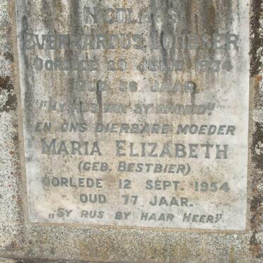 LOUBSER Nicolaas Everrardus -1934 &amp; Maria Elizabeth BESTBIER -1954 :: LOUBSER Christiaan Hendrik Herold 1905-1946 