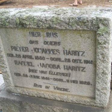 MARITZ Pieter Johannes 1880-1918 &amp; Rachel Jacoba VAN ELLERWEE 1881-1928