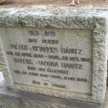 MARITZ Pieter Johannes 1880-1918 &amp; Rachel Jacoba VAN ELLERWEE 1881-1928