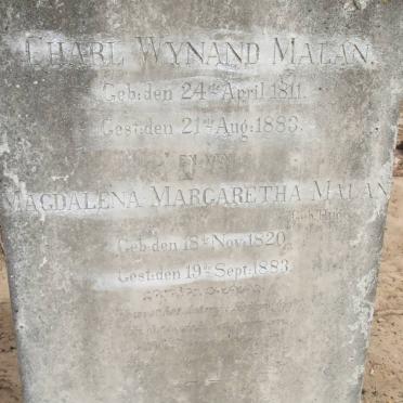 MALAN Charl Wynand 1811-1883 &amp; Magdalena Margaretha 1820-1883