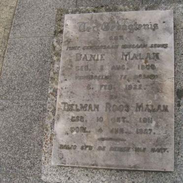 MALAN Danie 18?9-1921 :: MALAN Tielman Roos 1911-1927