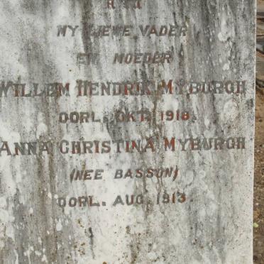 MYBURGH Willem Hendrik  -1918 &amp; Anna Christina BASSON  -1913